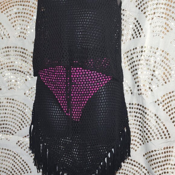 2 piece set Black crochet set skirt & top swim cover set  *NWT* PLZ READ - Picture 7 of 12